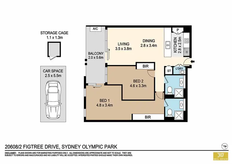 Floorplan of Homely apartment listing, 20608/2B Figtree Drive, Sydney Olympic Park NSW 2127