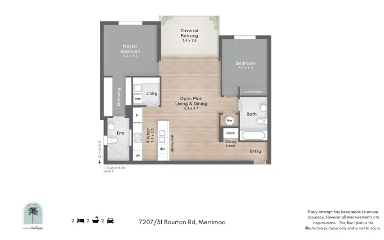 Floorplan of Homely unit listing, 7207/31 Bourton Road, Merrimac QLD 4226