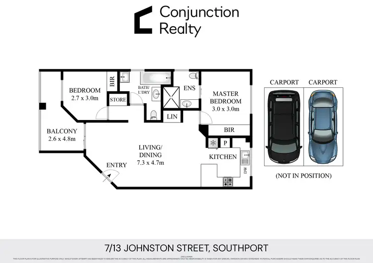 Floorplan of Homely apartment listing, 7/13 JOHNSTON STREET, Southport QLD 4215