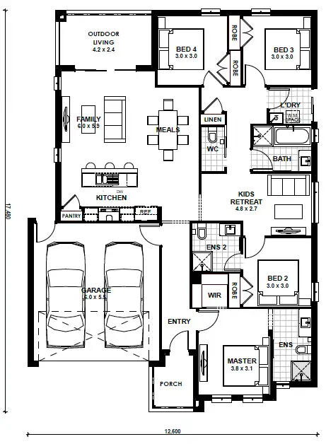Floorplan of Homely house listing, Lot 111 Ventura Road, Drouin VIC 3818