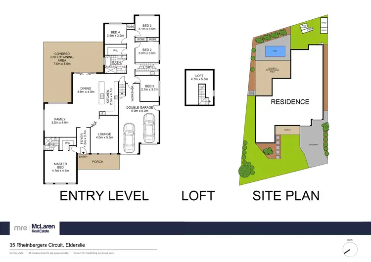 Floorplan of Homely house listing, 35 Rheinbergers Circuit, Elderslie NSW 2570
