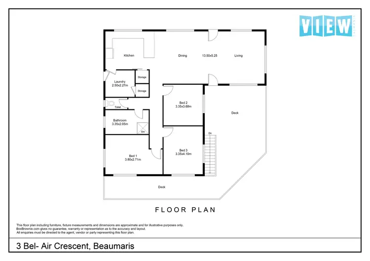 Floorplan of Homely house listing, 3 Bel-Air Crescent, Beaumaris TAS 7215