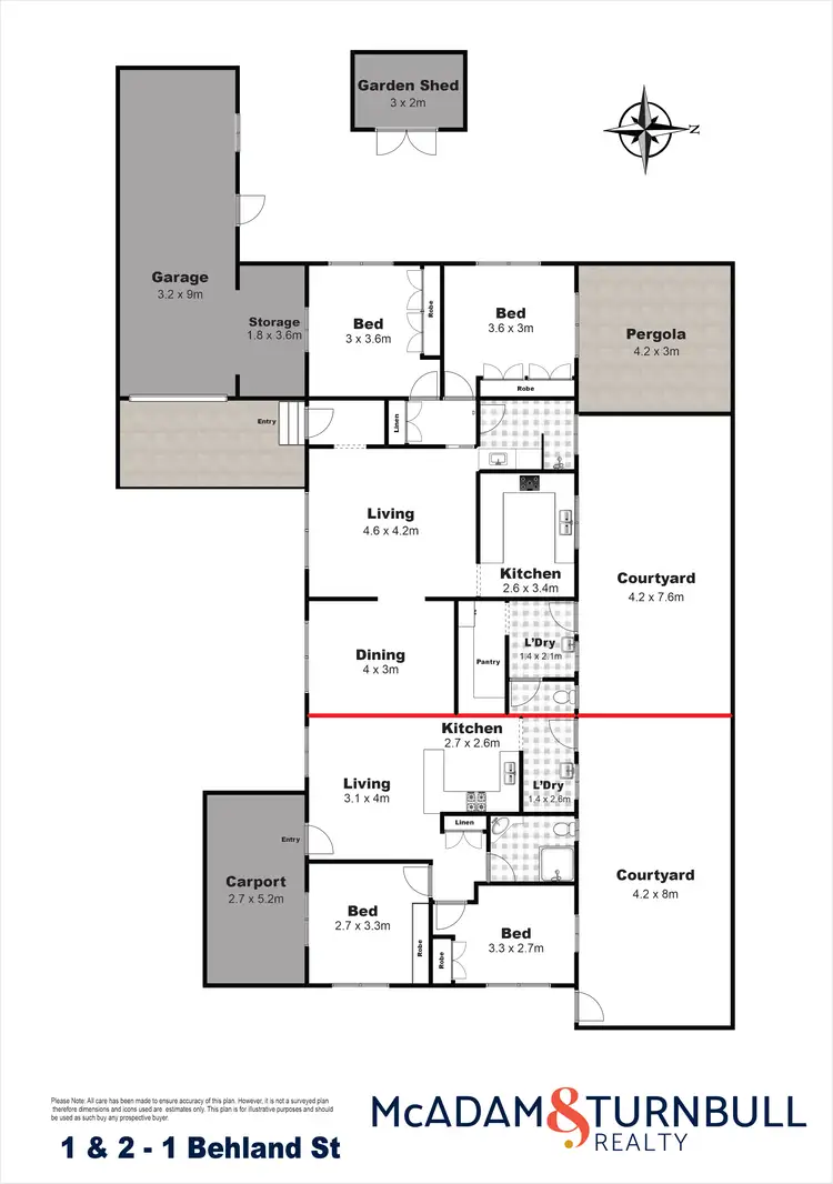 Floorplan of Homely block of units listing, 1 Behland Street, Kearneys Spring QLD 4350