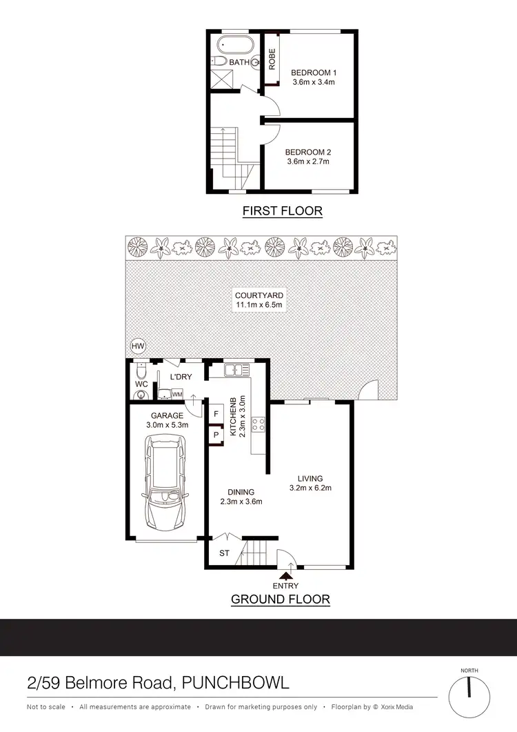 Floorplan of Homely townhouse listing, 2/59 Belmore Road, Punchbowl NSW 2196
