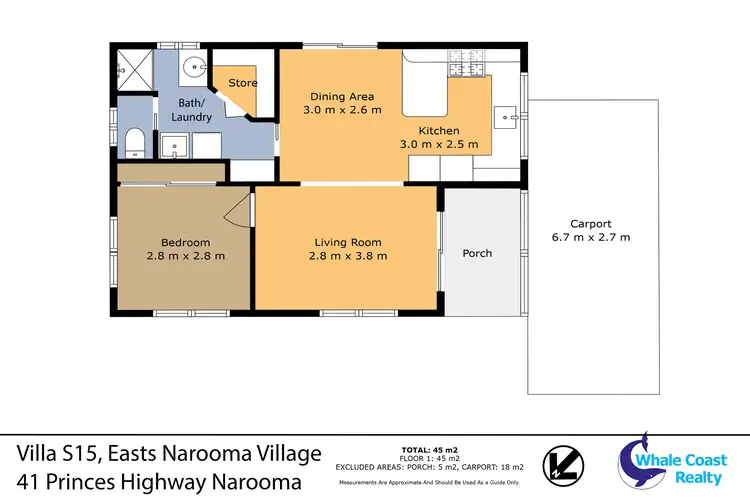 Floorplan of Homely villa listing, s15/48-58 Princes Highway, Narooma NSW 2546