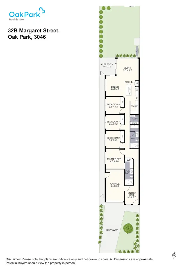 Floorplan of Homely house listing, 32B Margaret Street, Oak Park VIC 3046