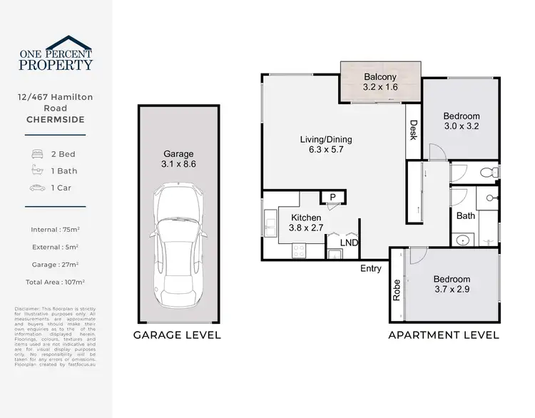 Floorplan of Homely apartment listing, 12/467 Hamilton Road, Chermside QLD 4032