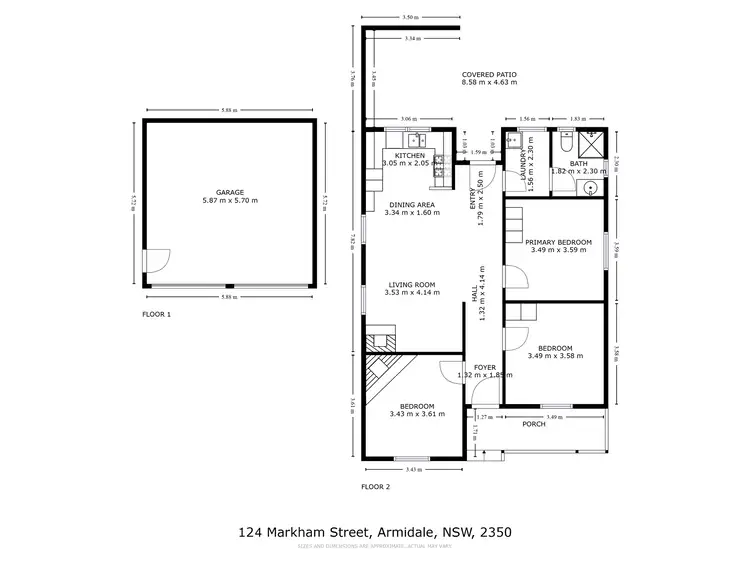 Floorplan of Homely house listing, 124 Markham Street, Armidale NSW 2350