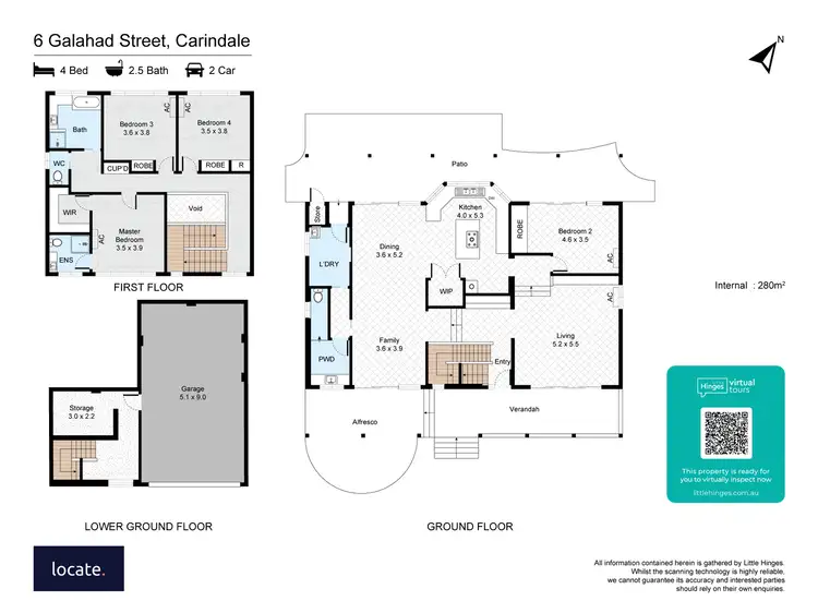 Floorplan of Homely house listing, 6 Galahad Street, Carindale QLD 4152