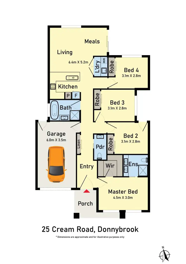 Floorplan of Homely house listing, 25 cream rd, Donnybrook VIC 3064