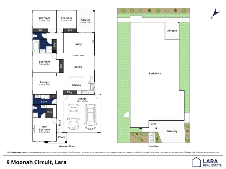 Floorplan of Homely house listing, 9 Moonah Circuit, Lara VIC 3212