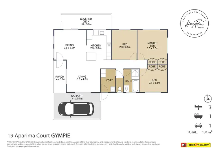 Floorplan of Homely house listing, 19 Aparima Court, Gympie QLD 4570