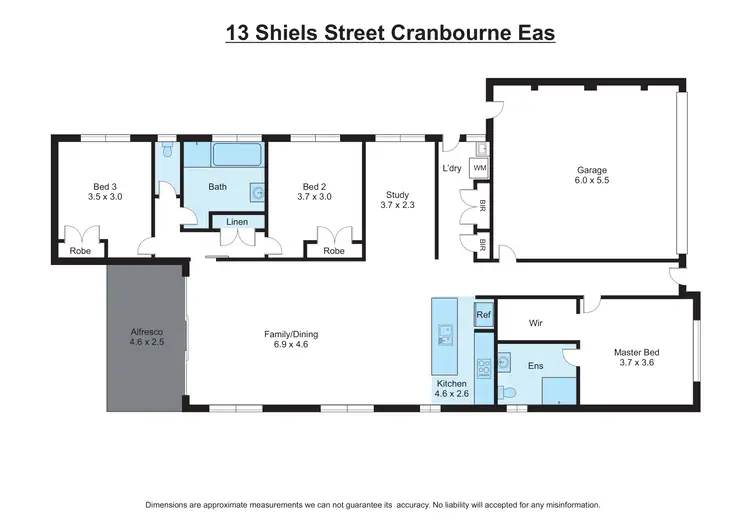 Floorplan of Homely house listing, 13 Shiels Street, Cranbourne East VIC 3977