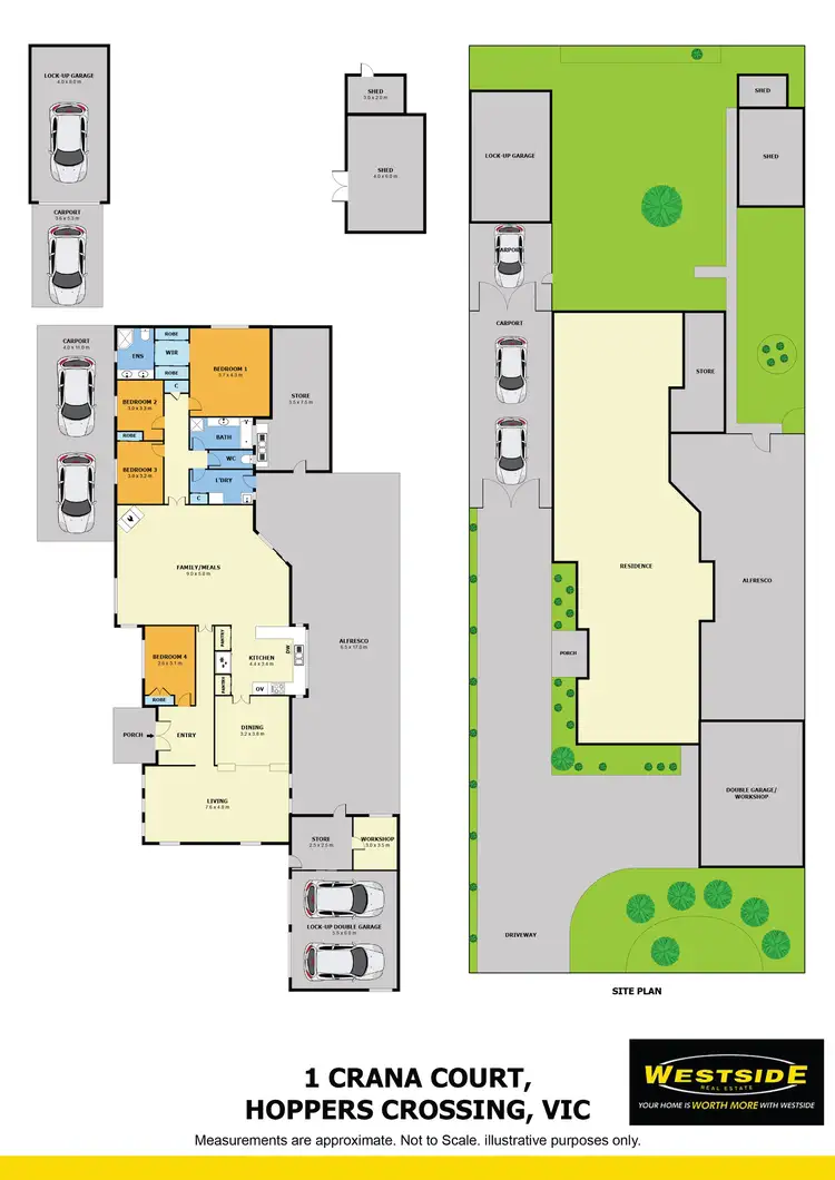 Floorplan of Homely house listing, 1 Crana Court, Hoppers Crossing VIC 3029