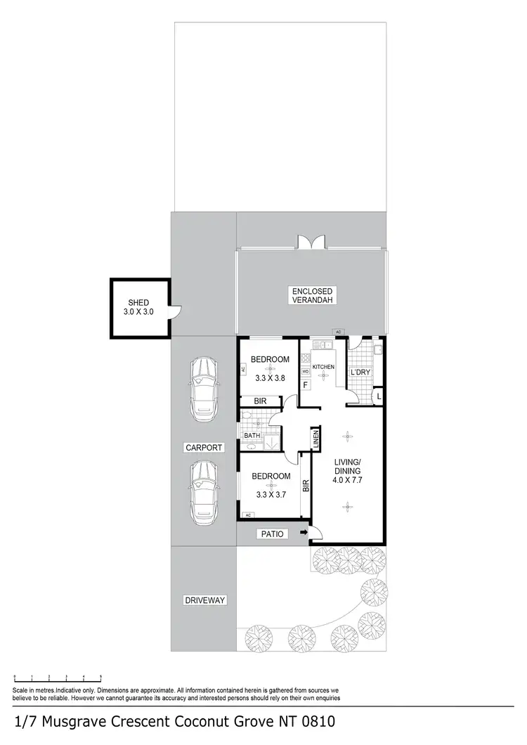 Floorplan of Homely house listing, 1/7 Musgrave Crescent, Coconut Grove NT 810
