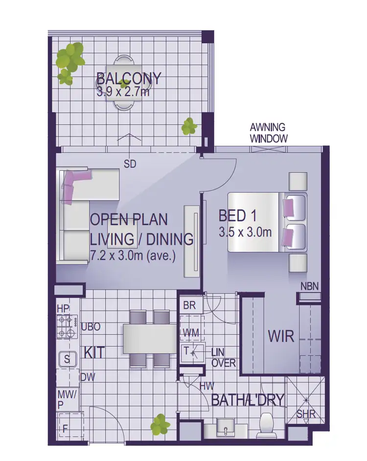 Floorplan of Homely apartment listing, 1205/908 Canning Highway, Applecross WA 6153