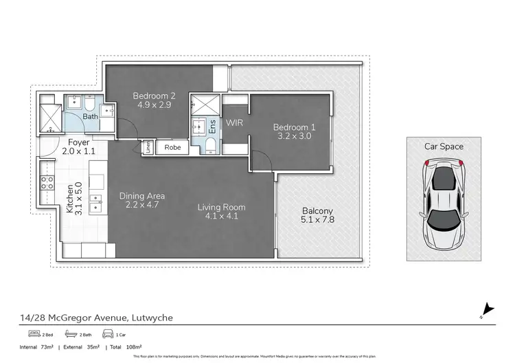 Floorplan of Homely apartment listing, 14/28 Mcgregor Avenue, Lutwyche QLD 4030