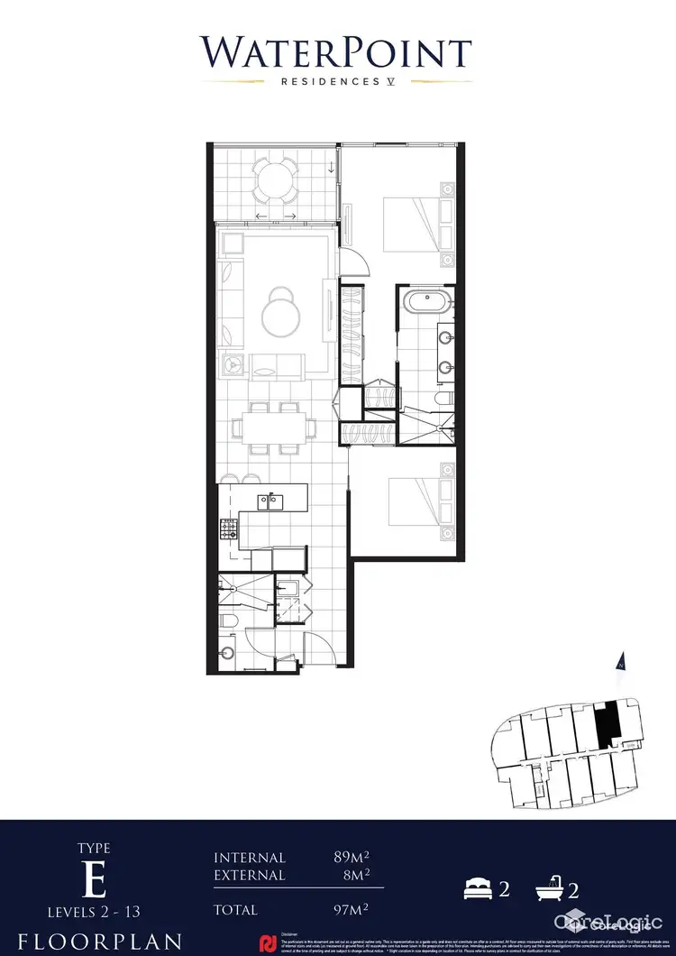Floorplan of Homely apartment listing, 5505/5 Harbour Side Court, Biggera Waters QLD 4216