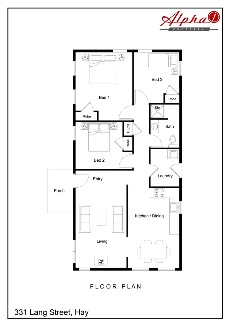 Floorplan of Homely house listing, 331 Lang street, Hay NSW 2711