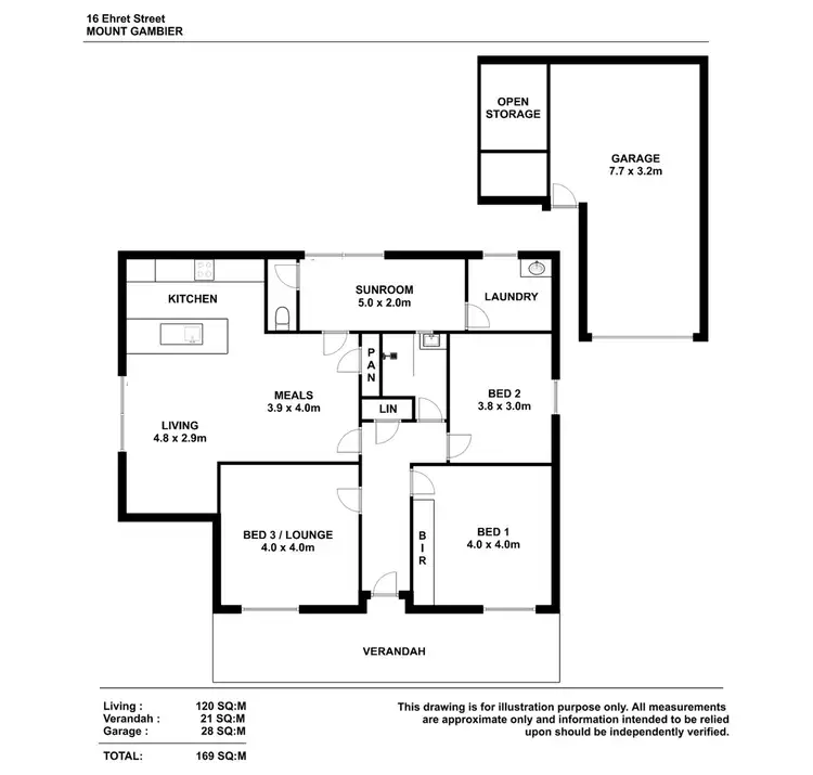 Floorplan of Homely house listing, 16 Ehret Street, Mount Gambier SA 5290