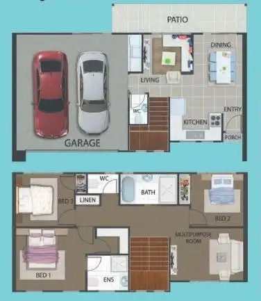Floorplan of Homely townhouse listing, 16/20 Careel Close, Helensvale QLD 4212