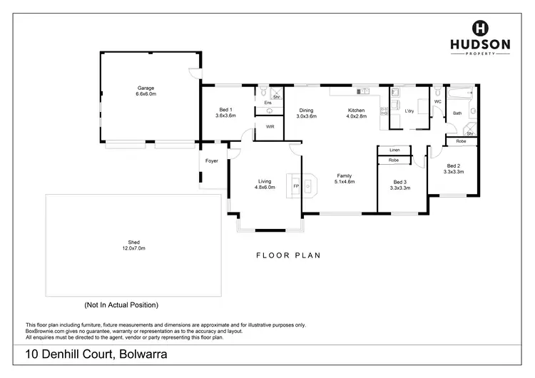 Floorplan of Homely house listing, 10 Denhill Court, Bolwarra VIC 3305