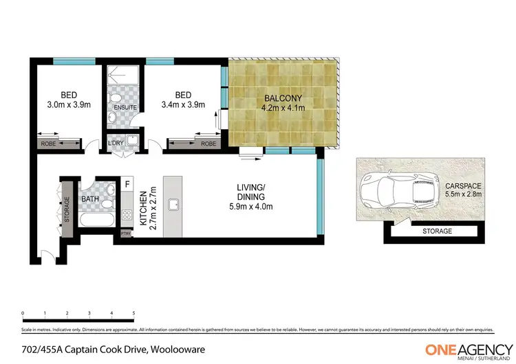 Floorplan of Homely apartment listing, 702/455A Captain Cook Drive, Woolooware NSW 2230