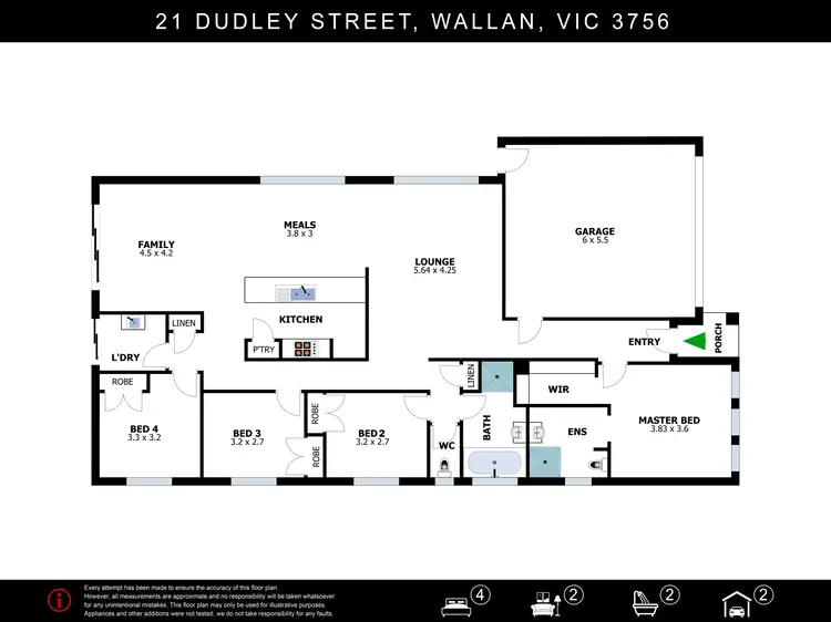 Floorplan of Homely house listing, 21 Dudley Street, Wallan VIC 3756