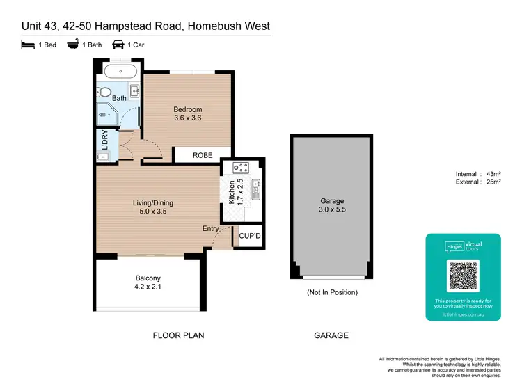 Floorplan of Homely unit listing, 43/42 - 50 HAMPSTEAD ROAD, Homebush West NSW 2140