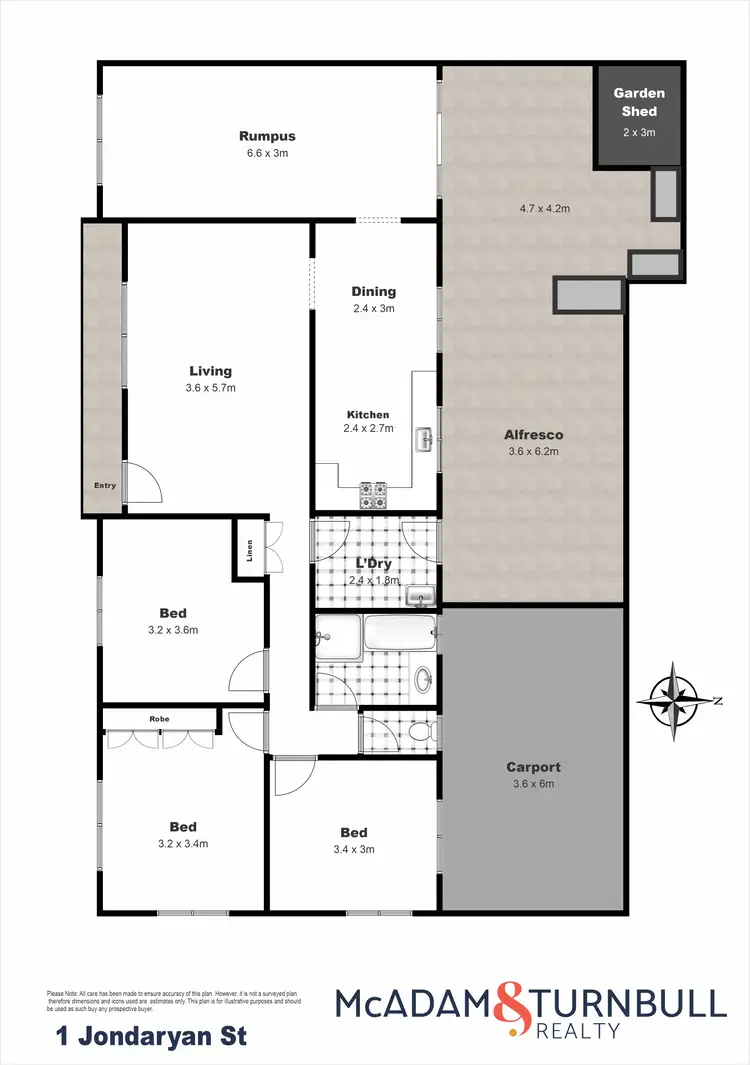 Floorplan of Homely house listing, 1 Jondaryan Street, Newtown QLD 4350