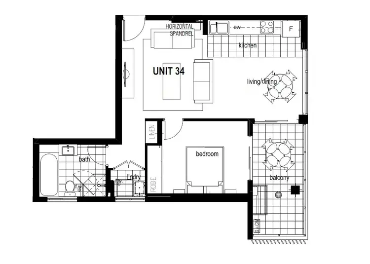 Floorplan of Homely apartment listing, 34/4-6 Browne Pde, Warwick Farm NSW 2170