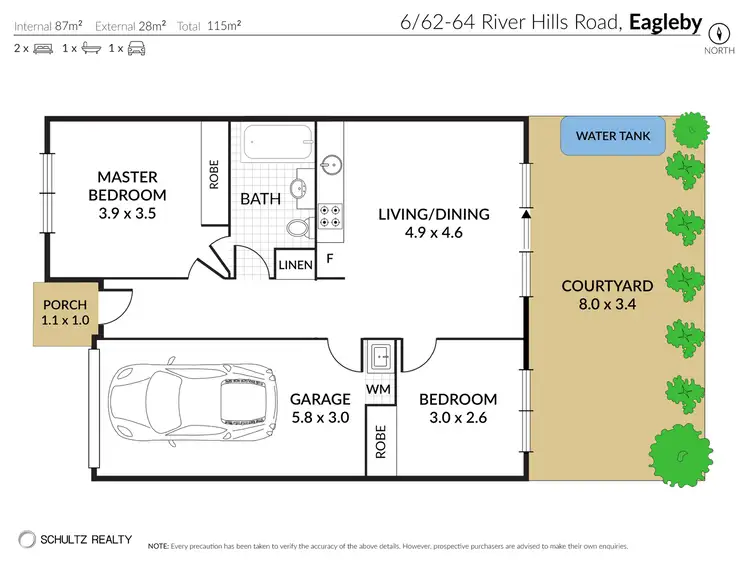 Floorplan of Homely villa listing, 6/62-64 River Hills Road, Eagleby QLD 4207