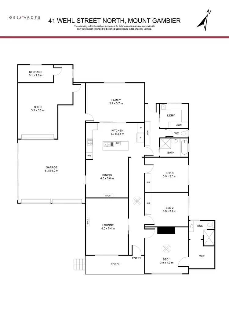Floorplan of Homely house listing, 41 Wehl Street North, Mount Gambier SA 5290