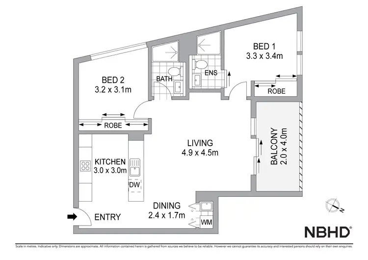 Floorplan of Homely apartment listing, 94/35 Oakden Street, Greenway ACT 2900