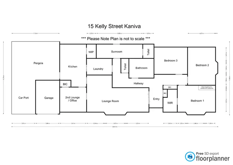Floorplan of Homely house listing, 15 Kelly Street, Kaniva VIC 3419