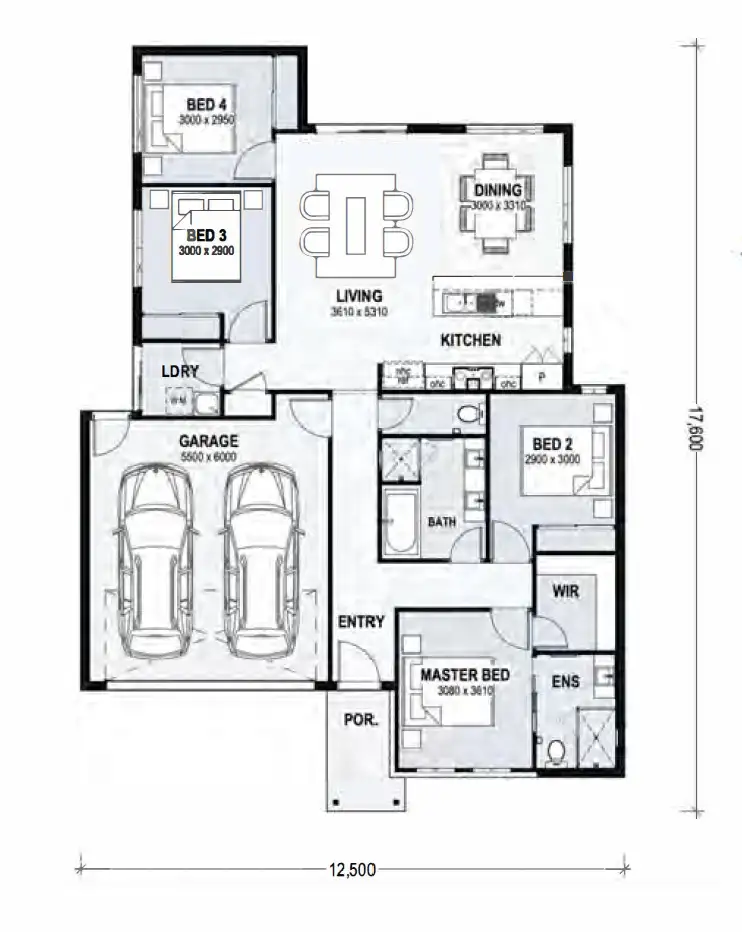 Floorplan of Homely house listing, 10 Arvo Way, Berwick VIC 3806