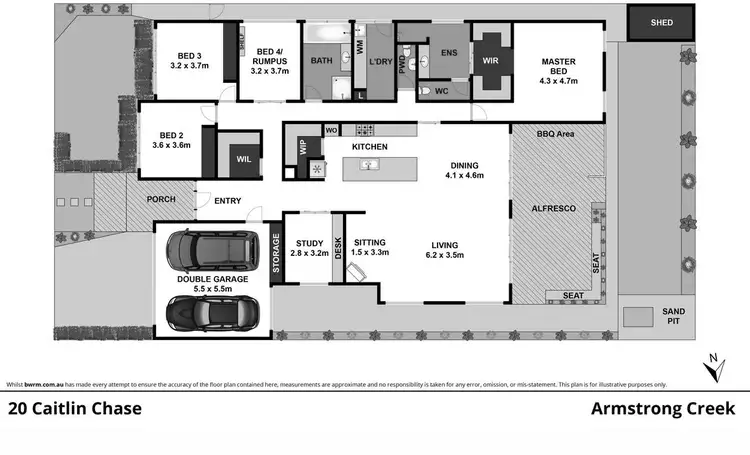 Floorplan of Homely house listing, 20 Caitlin Chase, Armstrong Creek VIC 3217