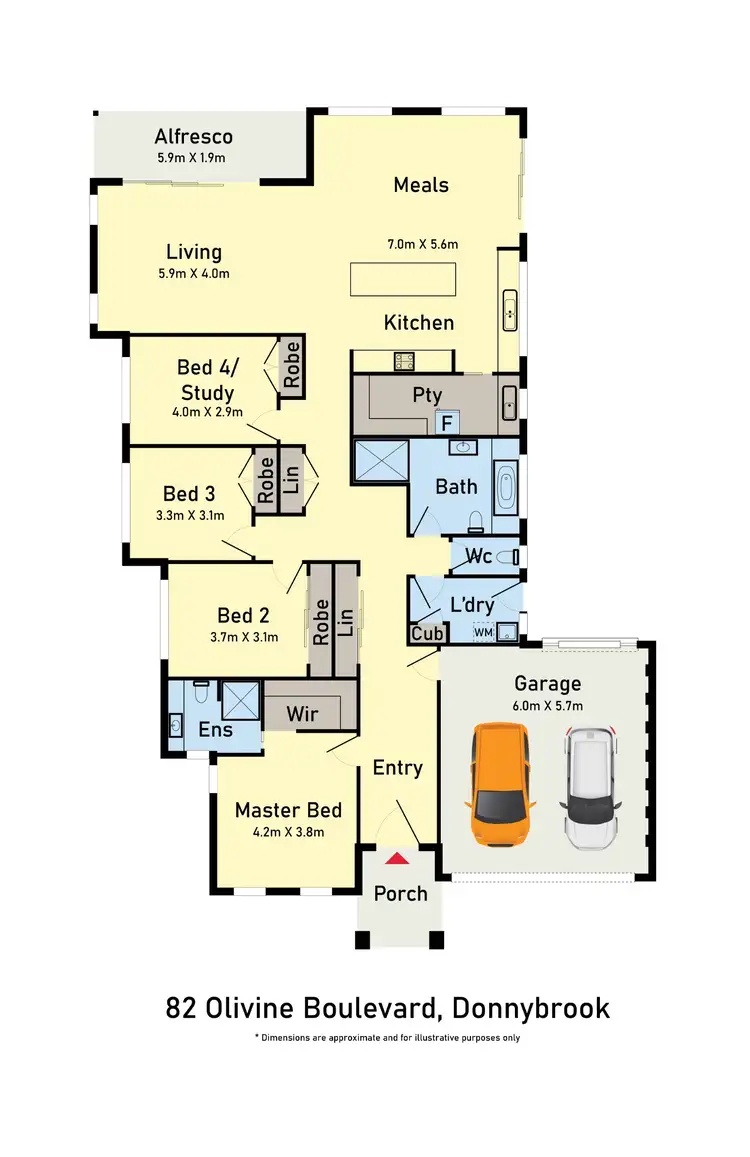 Floorplan of Homely house listing, 82 Olivine Boulevard, Donnybrook VIC 3064