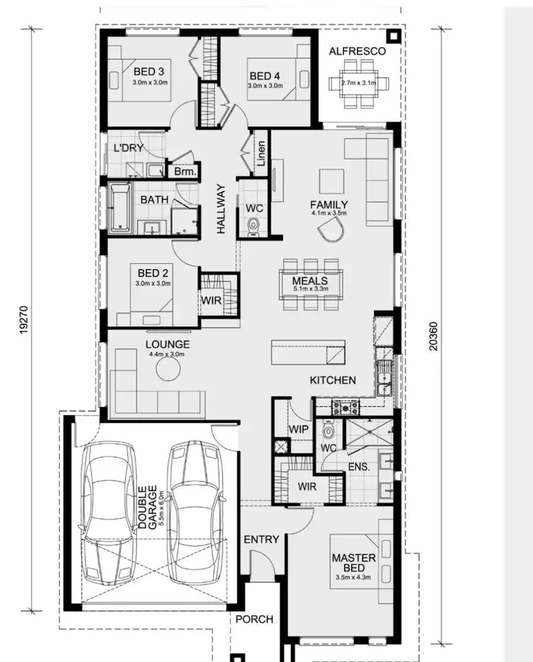 Floorplan of Homely house listing, 20 Sienna Crescent, Clyde VIC 3978