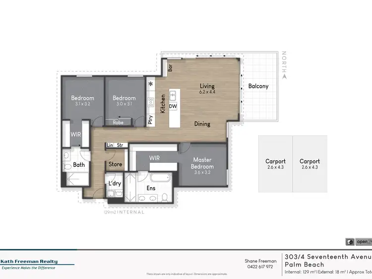 Floorplan of Homely unit listing, 303/4 Seventeenth Avenue, Palm Beach QLD 4221