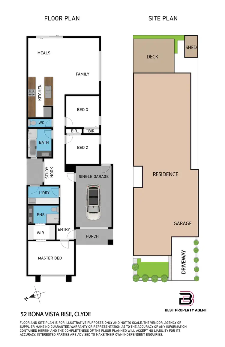 Floorplan of Homely house listing, 52 Bona Vista Rise, Clyde VIC 3978