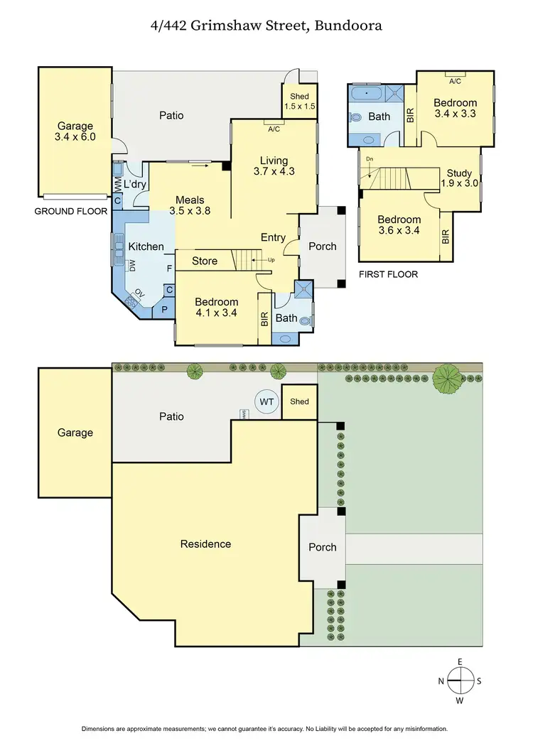 Floorplan of Homely townhouse listing, 4/442 Grimshaw Street, Bundoora VIC 3083