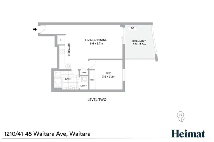 Floorplan of Homely apartment listing, 1210/41-45 Waitara Avenue, Waitara NSW 2077