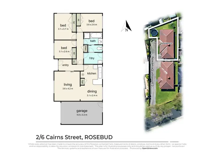 Floorplan of Homely house listing, 2/6 Cairns Street, Rosebud VIC 3939