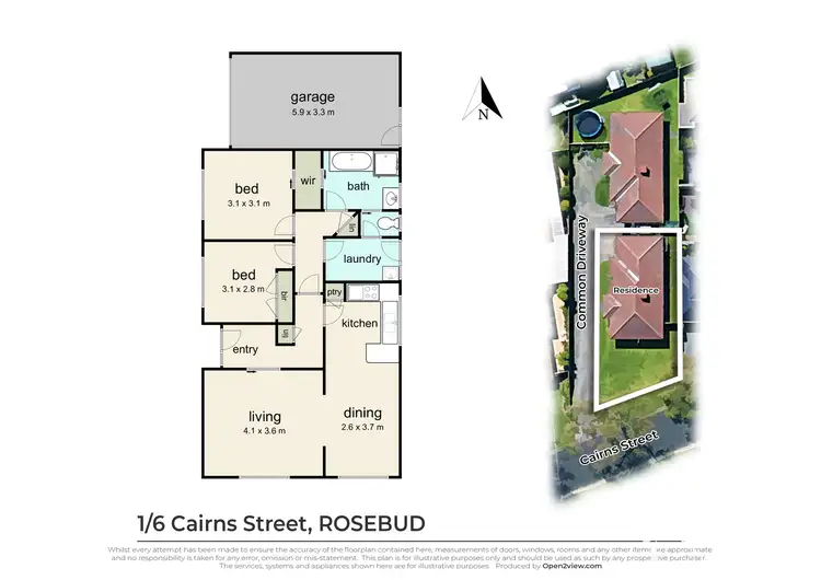 Floorplan of Homely house listing, 1/6 Cairns Street, Rosebud VIC 3939