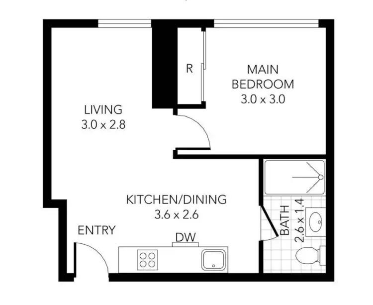 Floorplan of Homely apartment listing, 4409/568 Collins Street, Melbourne VIC 3000