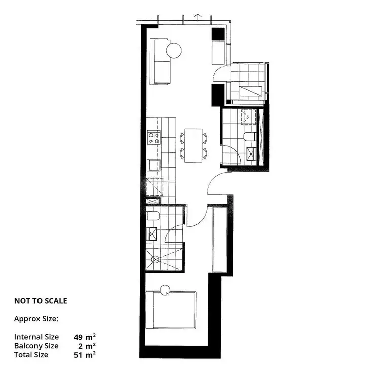 Floorplan of Homely apartment listing, 4906/568 Collins Street, Melbourne VIC 3000