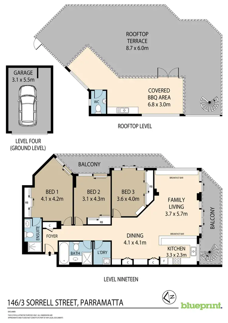 Floorplan of Homely apartment listing, 146/3 Sorrell Street, Parramatta NSW 2150