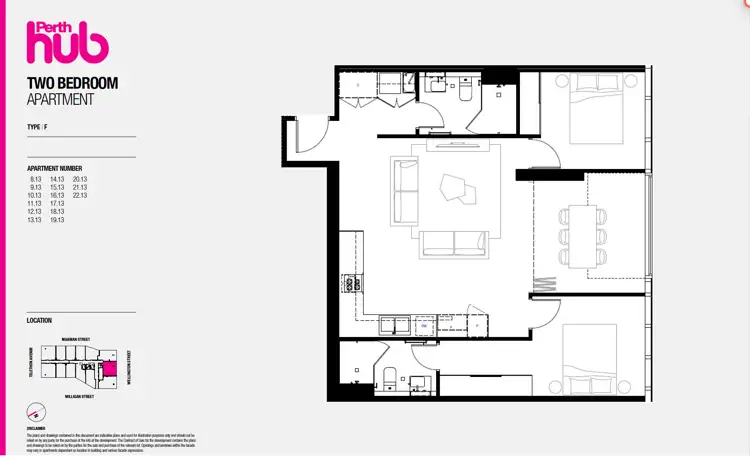 Floorplan of Homely apartment listing, 1913/80 Milligan Street, Perth WA 6000