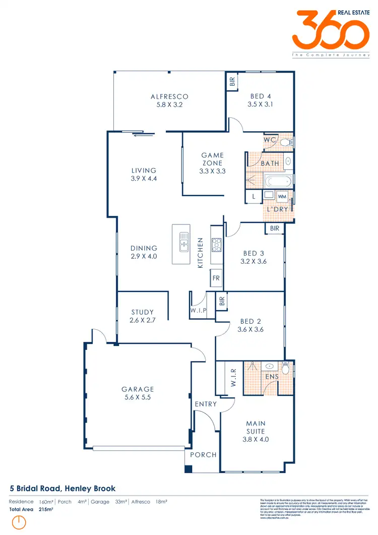 Floorplan of Homely house listing, 5 Bridal Road, Henley Brook WA 6055